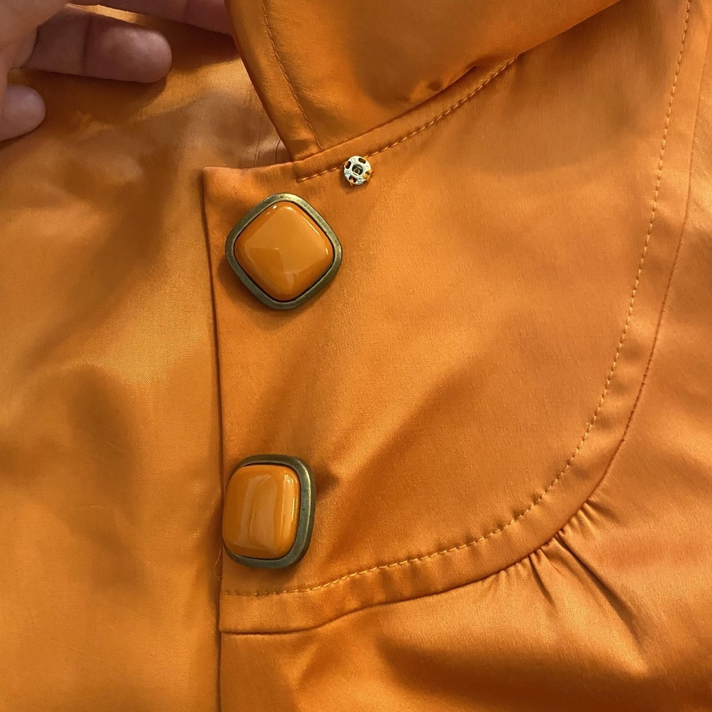 Nygard Collection Jacket Womens 10 Cropped Stretch Orange‎ Retro Texas Game day - Picture 7 of 12